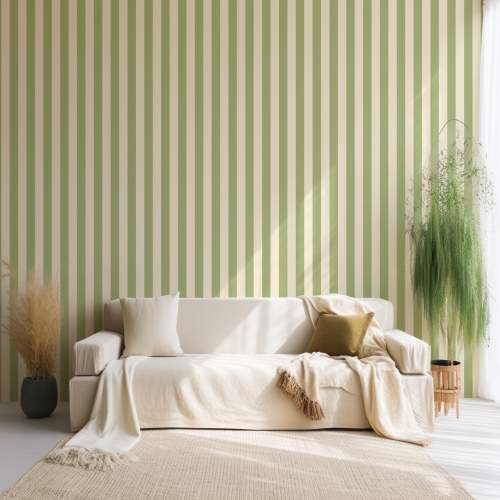 Boudica - Custom Two Tone Stripe Wallpaper