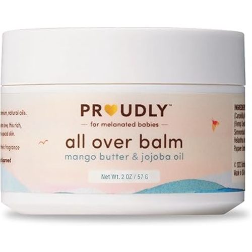 PROUDLY All Over Balm by Gabrielle Union & Dwyane Wade, Helps Relieve Cradle Cap & Eczema, for Black & Brown Babies, Dry, Sensitive Skin, Frangrance Free