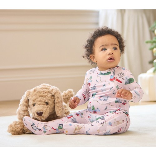 Holiday Cats Bamboo Viscose Baby Pajama