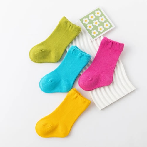Baby & Toddler Vibrant Candy Color Socks (4-Pack) - 0-5 Years Seamless Toe Crew Socks | Weava Socks – Weavasocks