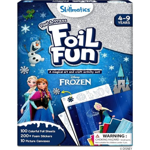 Skillmatics Foil Fun - Disney Frozen, Mess-Free Art for Kids, Craft Kits & Supplies, DIY Creative Activity, Travel Toys, Gifts for Fans of Elsa, Anna, Olaff, Girls, Boys, Ages 4, 5, 6, 7, 8, 9