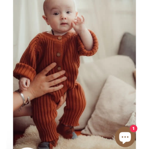 3-6 month Jepha romper | burnt orange