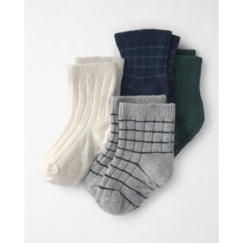 Baby 4-Pack No-Slip Ankle Socks Made with Organic Cotton - Little Planet | Carter's