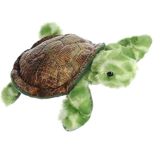 Aurora® Adorable Mini Flopsie™ Splish Sea Turtle™ Stuffed Animal - Mini Companions Ready for Playful Adventures - for Kids All Ages, Toddlers, Adults, and Families - Green 7.5 Inches