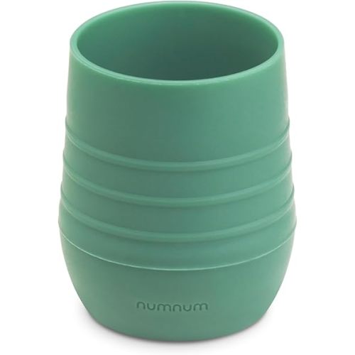 NumNum Cup for Ages 4+ months - 2oz Non-Slip & Easy To Grip Training Cups, Perfect for Drinking & Self Feeding Skills, 1 Cup, Glacier Green