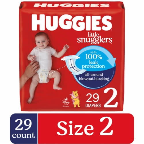 Huggies Little Snugglers Baby Diapers Size 2 (12-18 lbs) 29 count - Pack of 2