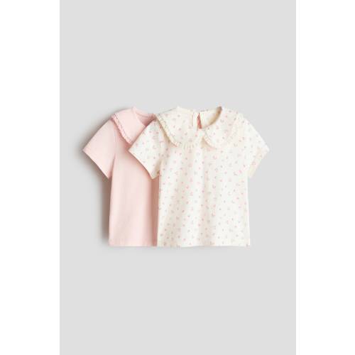 2-PACK COTTON TOPS WITH COLLAR