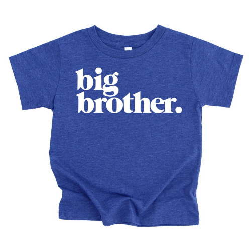 Bold Promoted to Big Brother Period Sibling Reveal Shirt for Boys Sibling Outfit Vintage Royal Short Sleeve Shirt