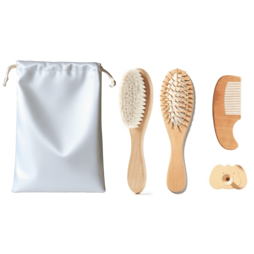 BebiCo 5 Piece Newborn Grooming Kit - Hair Brush and Comb Set