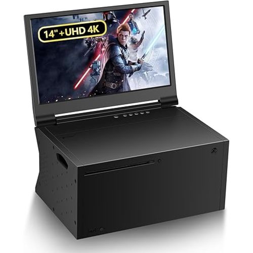G-STORY 14‘’ Portable Monitor for Xbox Series X 4K Portable Gaming Monitor IPS Screen for Xbox Series X（not Included） with Two HDMI, HDR, Freesync Game Mode Travel (14“&4K for Xbox Series X)