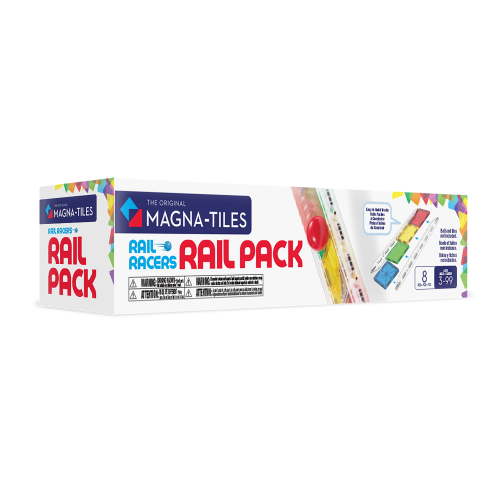MAGNA-TILES Rail Racers, 8-Piece Magnetic Rail Pack