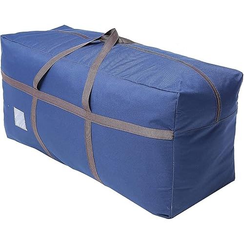 Blue Large Duffel Bag for Traveling - Heavy-Duty 600D Polyester, Waterproof with Reinforced Handles, Holds 100 lbs - Premium Quality Duffle Bag Perfect for Travel & Storage - 42" x 16" x 20" Inches