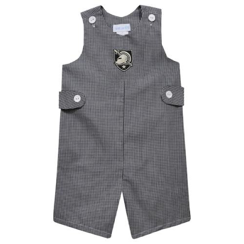 Army Black Knights Vive La Fete Infant Gingham Jon Jon Romper - Black