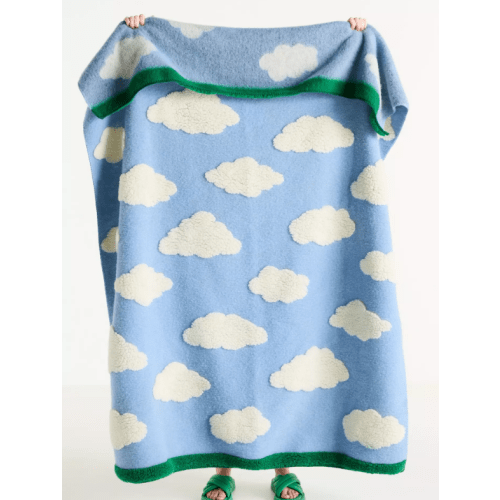 Glimmers Cloud Icon Wool Throw Blanket | Anthropologie