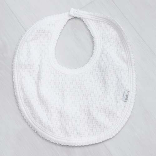 Paty Bib (White w/ White Trim)