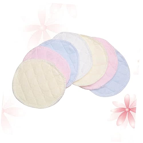 BESPORTBLE 6pcs Washable Cotton Nursing Pads for Women Absorbent Reusable Breastfeeding Protection Anti-Galactorrhea Bra Inserts Two Layers Random Color