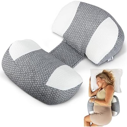 Plus Sized Pregnancy Pillow for Sleeping - Belly, Hip, Back Support for Pregnant Women -Maternity Wedge Pillow for Reducing Pregnancy Fatigue- Adjustable and Washable