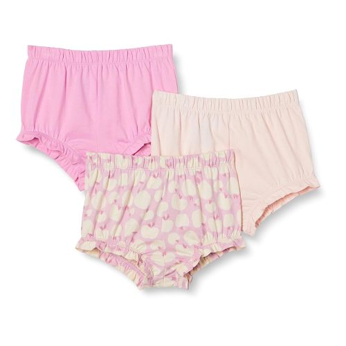 Amazon Essentials Toddlers and Baby Girls' Cotton Bloomer Shorts, Pack of 3