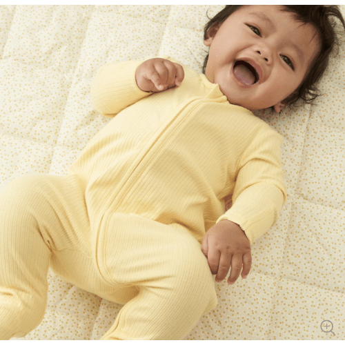 Ribbed Clever Zip Footed Baby Pajamas Ribbed / Newborn