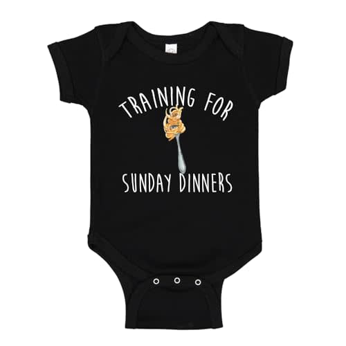 Training for Sunday Dinners Pasta Baby One Piece Bodysuit Or Toddler Shirt Cute Spaghetti Italian Baby Gift