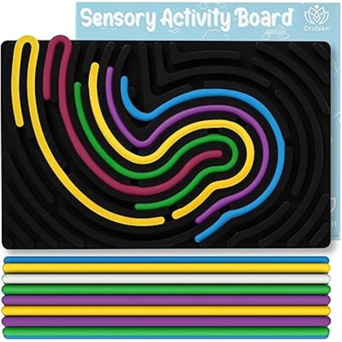 Sensory Board for Kids –Durable Silicone Sensory Activity Board –Sensory Toys for Kids with Autism, ADHD, Anxiety & Stress–Toddlers Calming Travel Essentials Fidget Toy for Kids 3+ & Adults