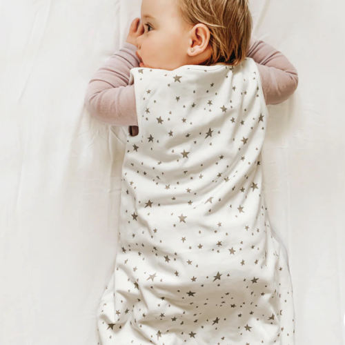 Color: Star White, Size 0-6 months | 4 Season® Classic Baby Sleeping Bag, Merino Wool & Organic Cotton, Star White