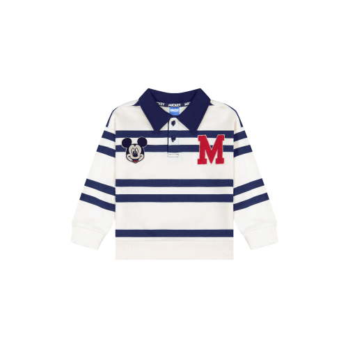 Mickey Mouse Toddler Boy Cream Long Sleeve Rugby Shirt, Sizes 12M-5T