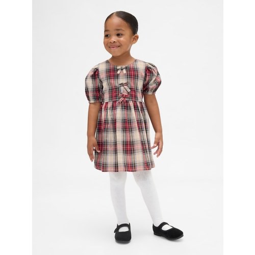 Baby & Toddler Puff-Sleeve Bow Dress