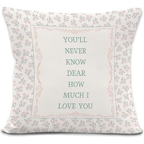 LRyeisahh Vintage Floral Girl Nursery Throw Pillow Covers, Baby Girl Nursery Decor, Flower Decorative Pillowcases Cushion Cases for Baby Little Girls Room Bedroom Decor, 18x18 Pillow Covers