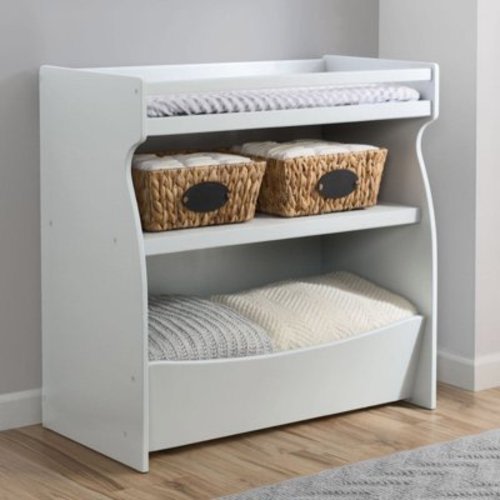 Free Shipping! Delta Children Gateway 2-in-1 Changing Table and Storage Unit, Bianca White