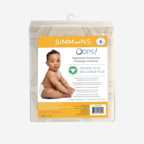 Housse hydrofuge pour matelas pour lit de bébé biologique Simmons