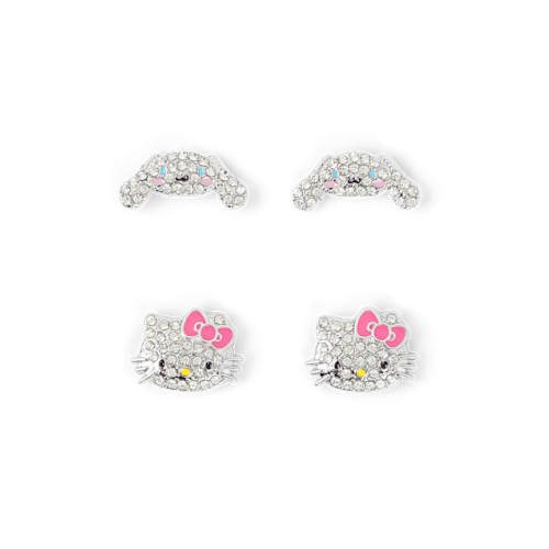 Girls Hello Kitty And Friends™ Pave Earrings 2-Pack - Multi