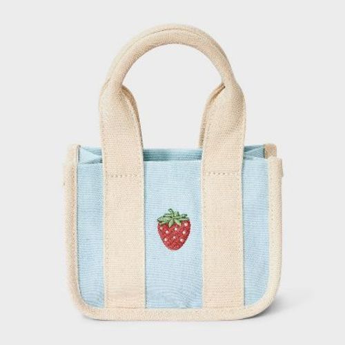 Toddler Girls' Strawberry Tote - Cat & Jack™ Blue