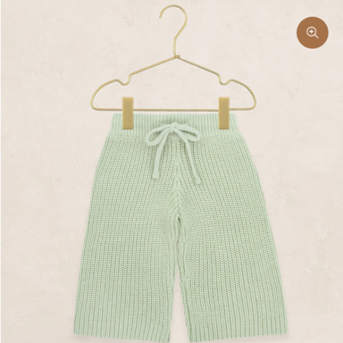 Knit Chunky Wide Leg Pants - Sage