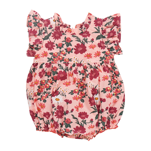 Baby Girls Jennifer Bubble - Pink Daisy Floral