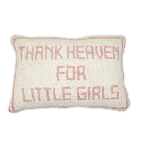 THANK HEAVEN EMBROIDERED DECORATIVE THROW PILLOW