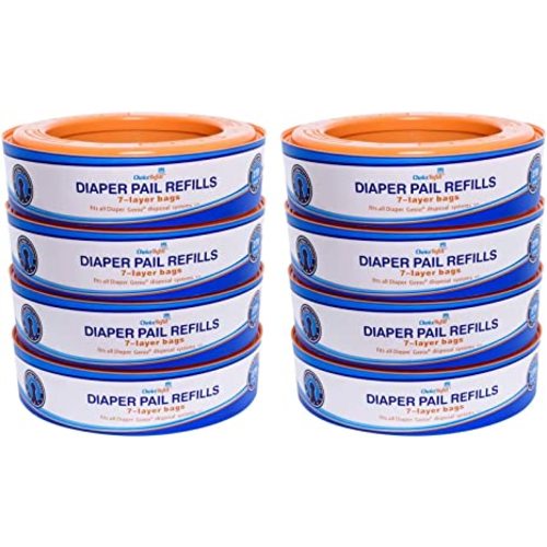 ChoiceRefill Compatible with Diaper Genie Pails, 8-Pack, 2160 count