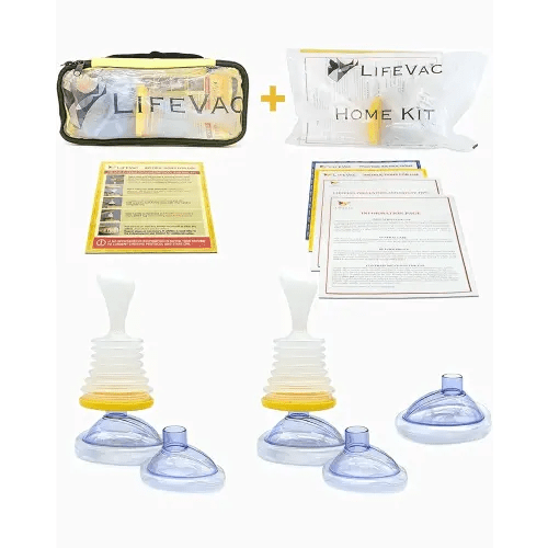 LifeVac Home and Travel Combo Kit (Canadian Version) - Choking Rescue Device, Portable Airway Suction Device | Anti Choking Device for Children & Adults