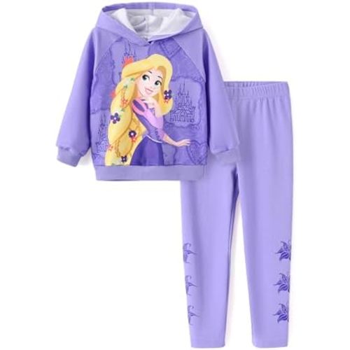 Disney Princess Toddler Girls Clothes Long Sleeve Hoodies and Leggings Clothing Sets Fall Casual Pullover Tracksuit