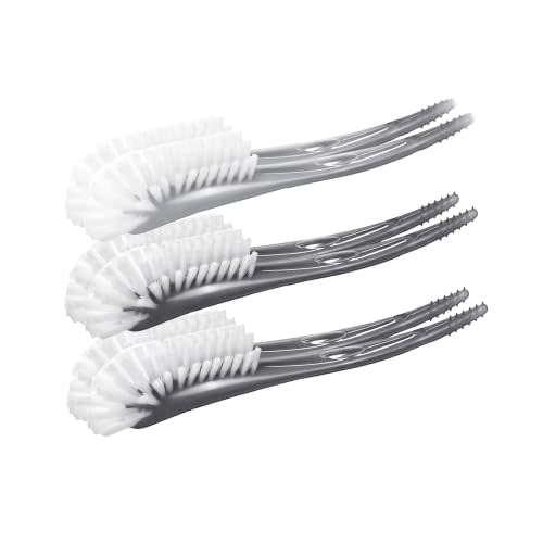 Philips AVENT Baby Bottle Brush | Nipple Cleaning | Grey | Pack of 2 | SCF145/18