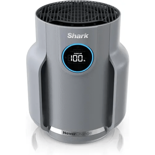 Shark Air Purifier for Home, NeverChange Compact Pro, for Bedroom, Nursery, Home Office, Dorm, HEPA-Exceeding Filter, Captures Pollutants, Pet Dander, Dust, Odor, Smoke, and More, HP071BRN, Winter Fog (Renewed)