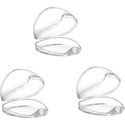 Pacifier Case, Pacifier Holder Case, Pacifier Container for Travel, BPA, Transparent, 3 Pack