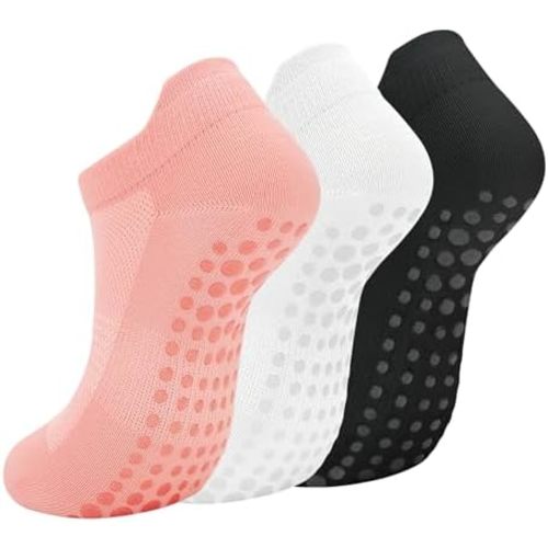 Bevigorio Grip Pilates Socks for Women Yoga Grippy Non Slip Socks for Barre Hospital Workout