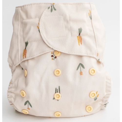 Tiny Veggies Luxe Pocket Cloth Diaper with Dual Inner Gussets and Athletic Wicking Jersey