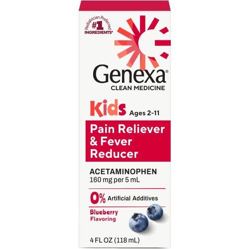 Genexa Children's Acetaminophen Made Clean, Fever Reducer for Kids, 4 fl oz