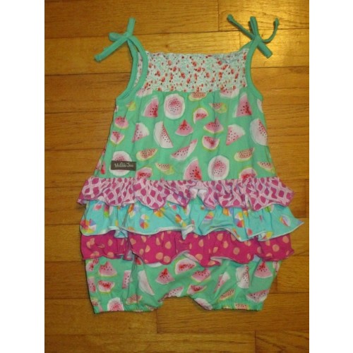 Matilda Jane Fruit Salad Bubble Romper Adventure Begins 6-12 Months Watermelon