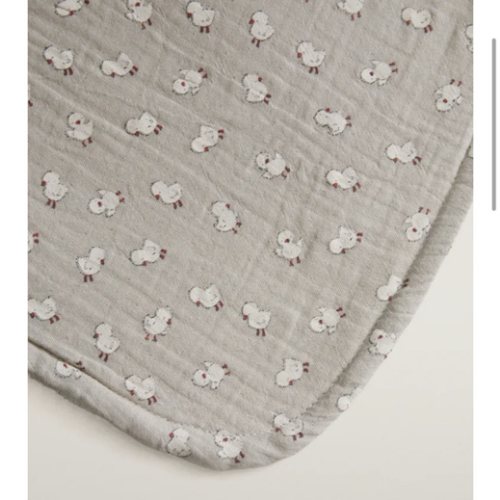 BABY CHICKS COTTON BLANKET - Gray | ZARA United States