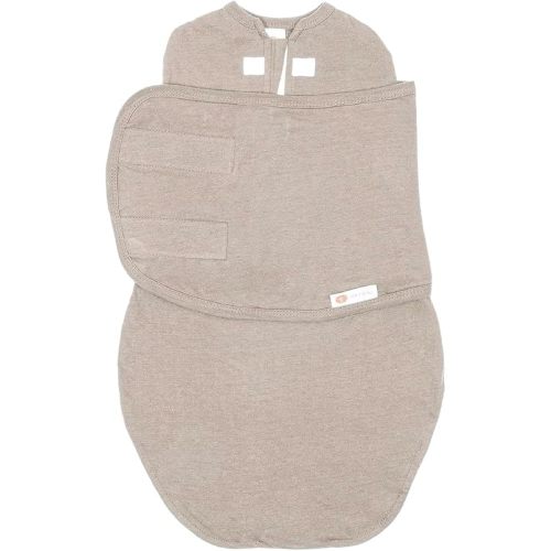 Embe 2-Way Starter Zip Swaddle - Newborn to 3 Months, 6-14 lbs, Hip Healthy, Infant Swaddle - Chai