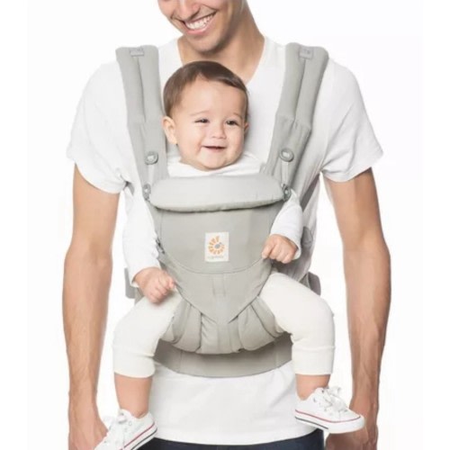 Ergo Baby Four Position 360 Carrier Grey W/ Hood Pre-owned Clean Good Condition