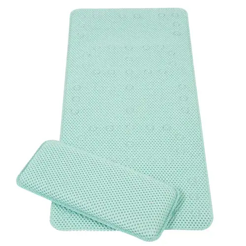 Clevamama Bath Mat & Kneeling Cushion - Blue | Baby Bunting AU